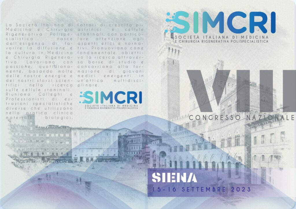 8° CONGRESSO NAZIONALE SIMCRI - SIENA
